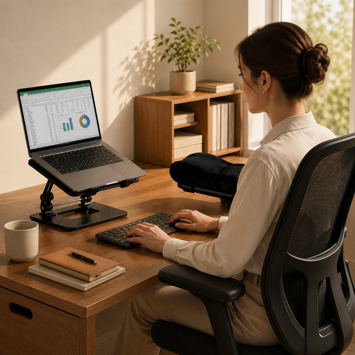 Comfortable modern workspace