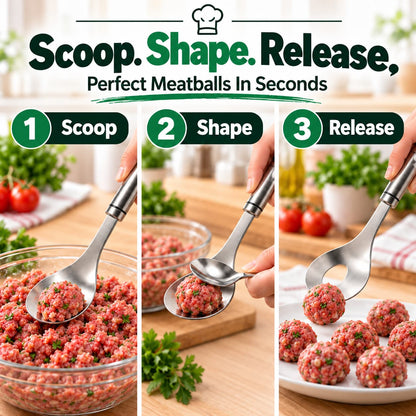 Stainless Steel Meatball Maker Spoon – Make Perfect Meatballs Every Time