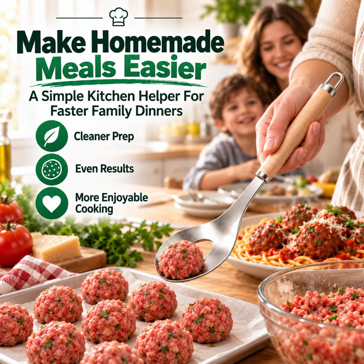 Stainless Steel Meatball Maker Spoon – Make Perfect Meatballs Every Time