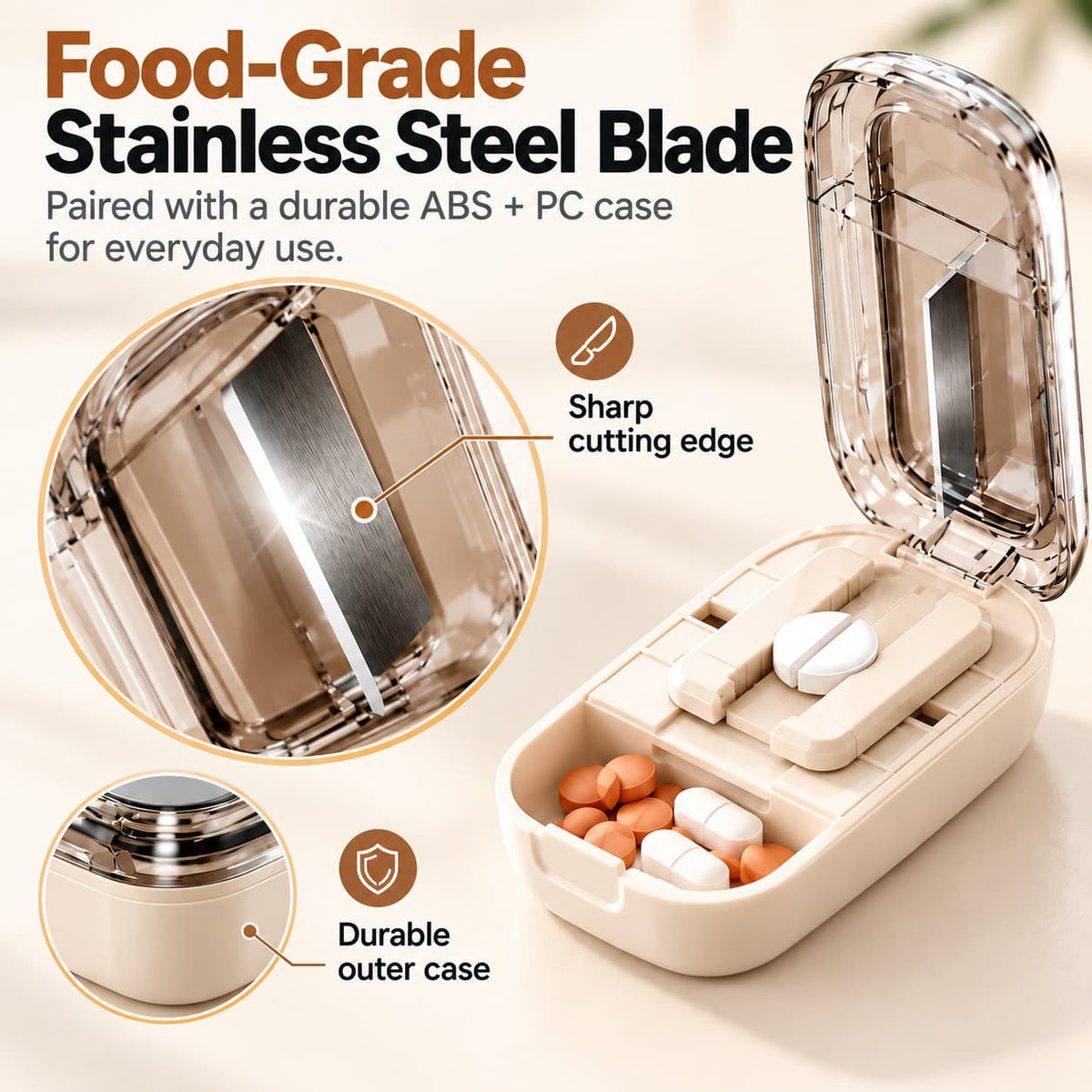 🎁✨👉Portable Pill Box With Cutter