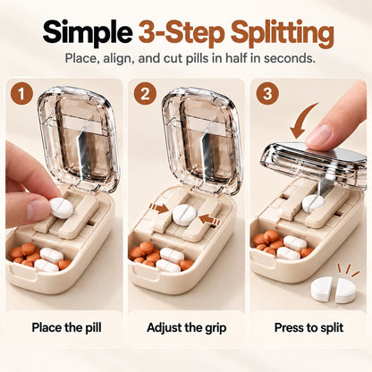 🎁✨👉Portable Pill Box With Cutter