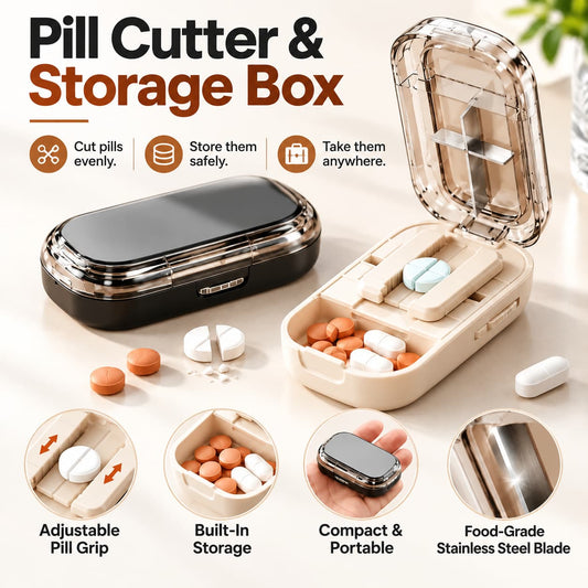 Portable Pill Cutter Box | Split Pills Easily Anywhere