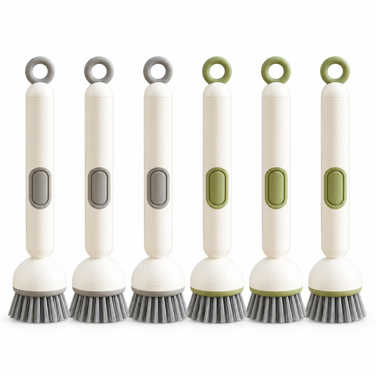 360° Rotating Soap Dispensing Dish Brush with Interchangeable Heads