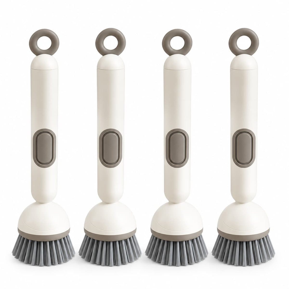 360° Rotating Soap Dispensing Dish Brush with Interchangeable Heads