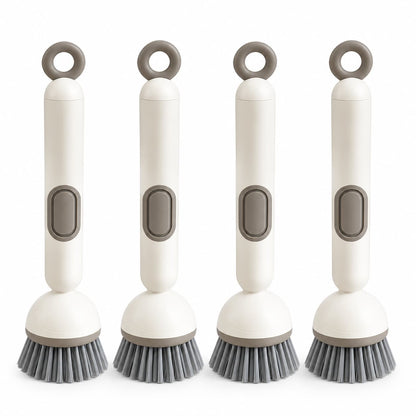 360° Rotating Soap Dispensing Dish Brush with Interchangeable Heads