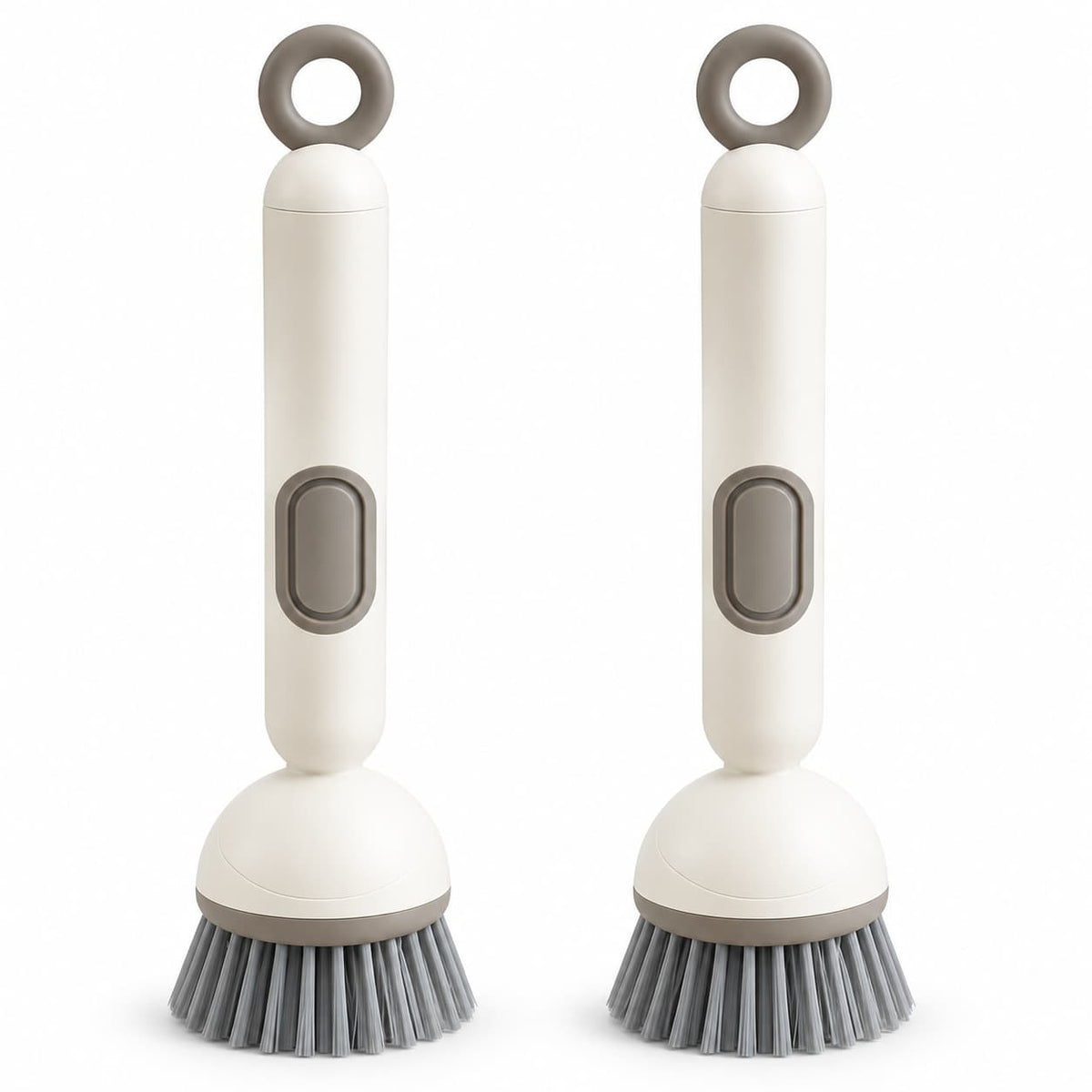 360° Rotating Soap Dispensing Dish Brush with Interchangeable Heads