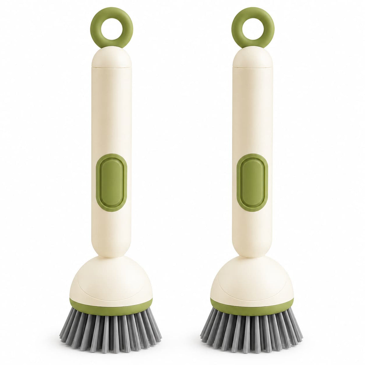 360° Rotating Soap Dispensing Dish Brush with Interchangeable Heads
