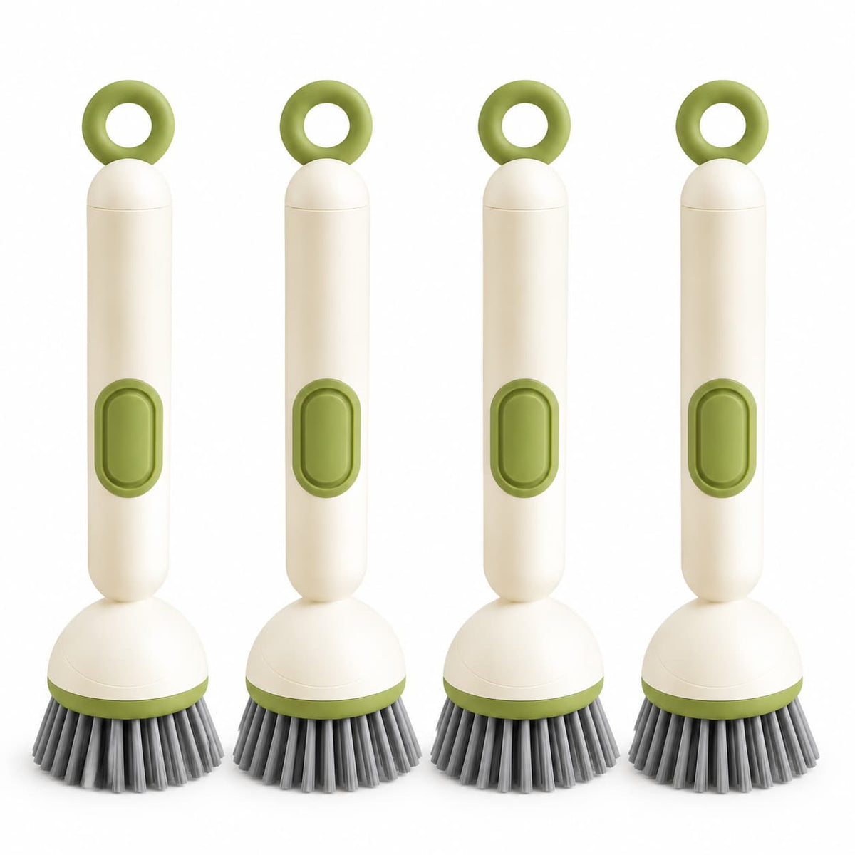 360° Rotating Soap Dispensing Dish Brush with Interchangeable Heads