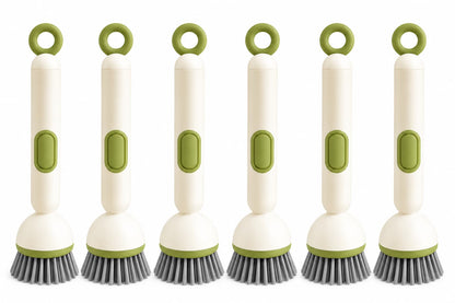 360° Rotating Soap Dispensing Dish Brush with Interchangeable Heads