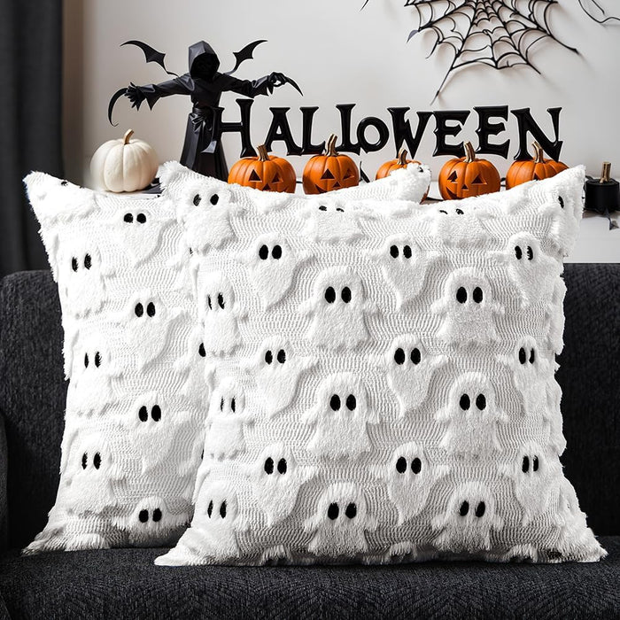👻 Cozy Ghost Halloween Pillow Covers Set 🎃