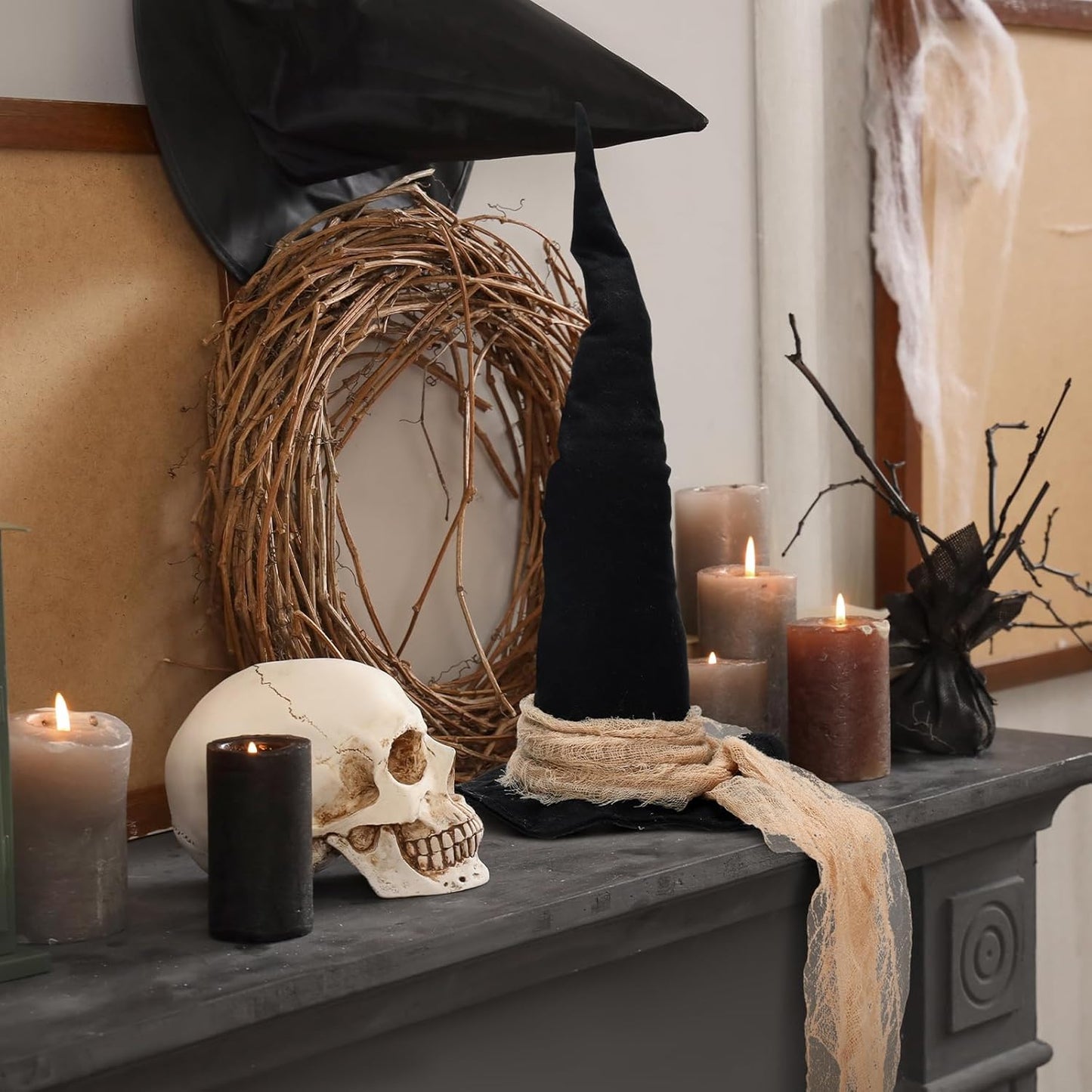 🧙‍♀️ Enchanted Witch Hat Decor – Create a Magical Halloween Atmosphere ✨