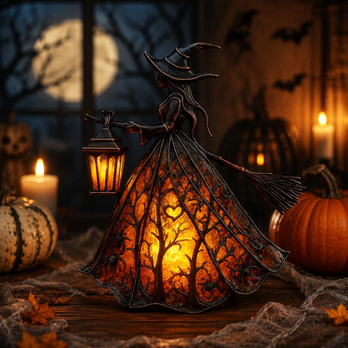 🎃 Enchanted Moonlit Witch Lantern ✨