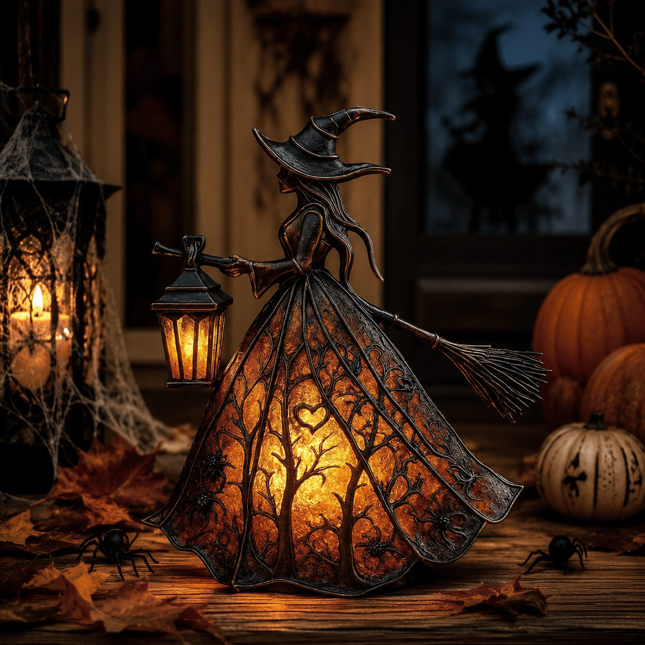 🎃 Enchanted Moonlit Witch Lantern ✨