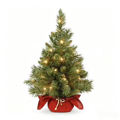 🎄 Pre-Lit Flocked Mini Christmas Tree ✨
