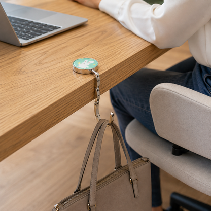 Foldable Purse Hook for Desk | Portable Non-Slip Table Handbag Hanger & Office Desk Accessory