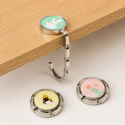 Foldable Purse Hook for Desk | Portable Non-Slip Table Handbag Hanger & Office Desk Accessory