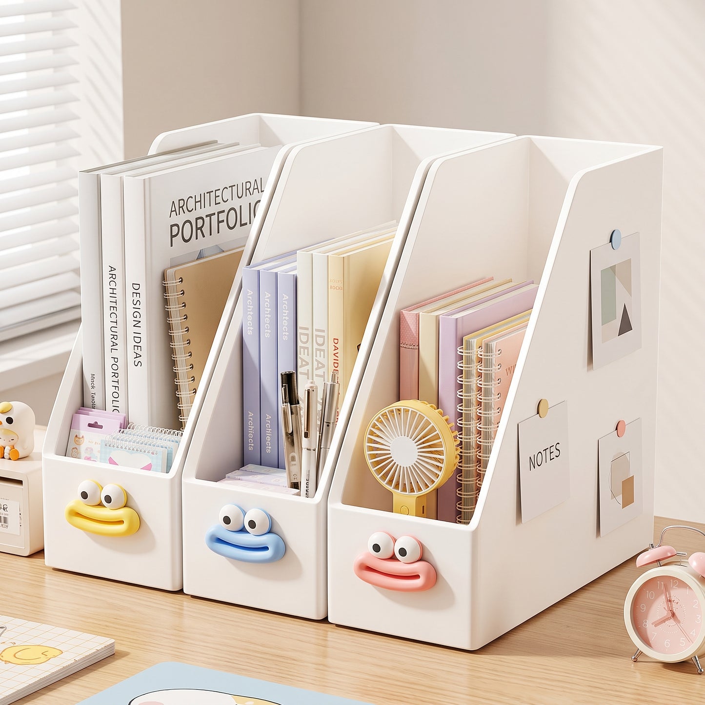 Minimalist Desktop Magazine File Holder | Vertical A4 Book Stand & File Organizer