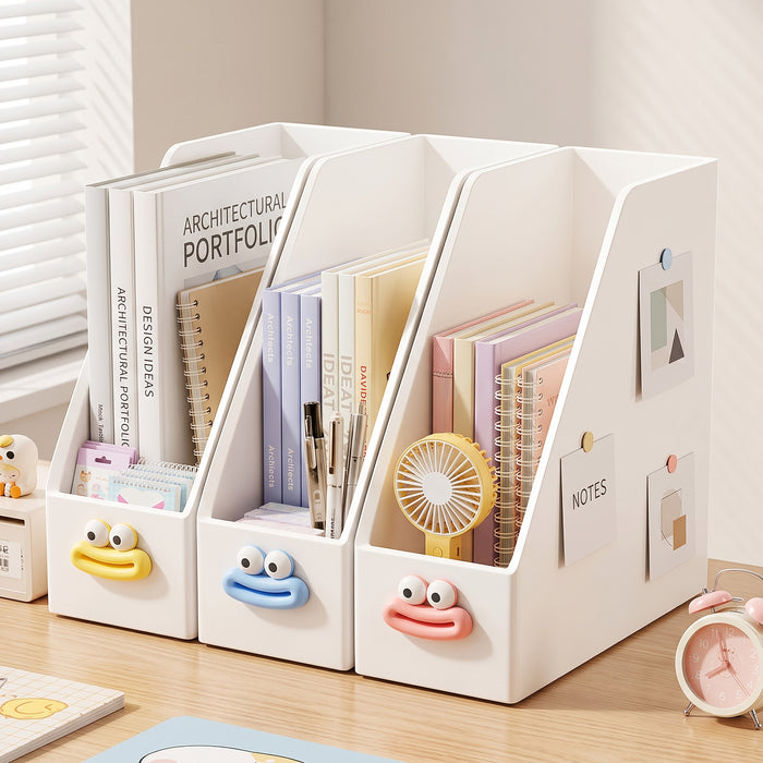 Minimalist Desktop Magazine File Holder | Vertical A4 Book Stand & File Organizer