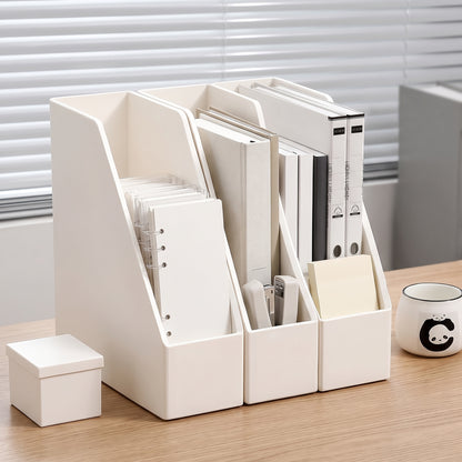 Minimalist Desktop Magazine File Holder | Vertical A4 Book Stand & File Organizer