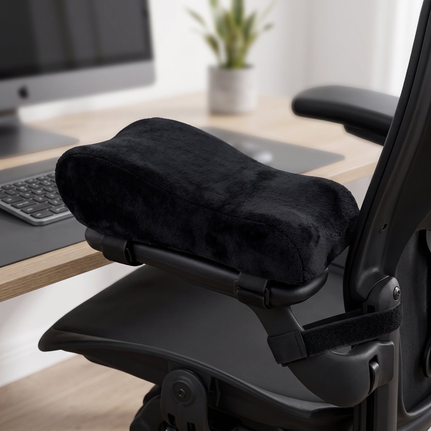 Ergonomic Memory Foam Office Chair Armrest Pads | Soft Forearm & Elbow Cushion Pair