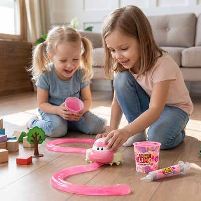 🎁✨👉Magic Slime Race Track Set – DIY Electric Car Adventure