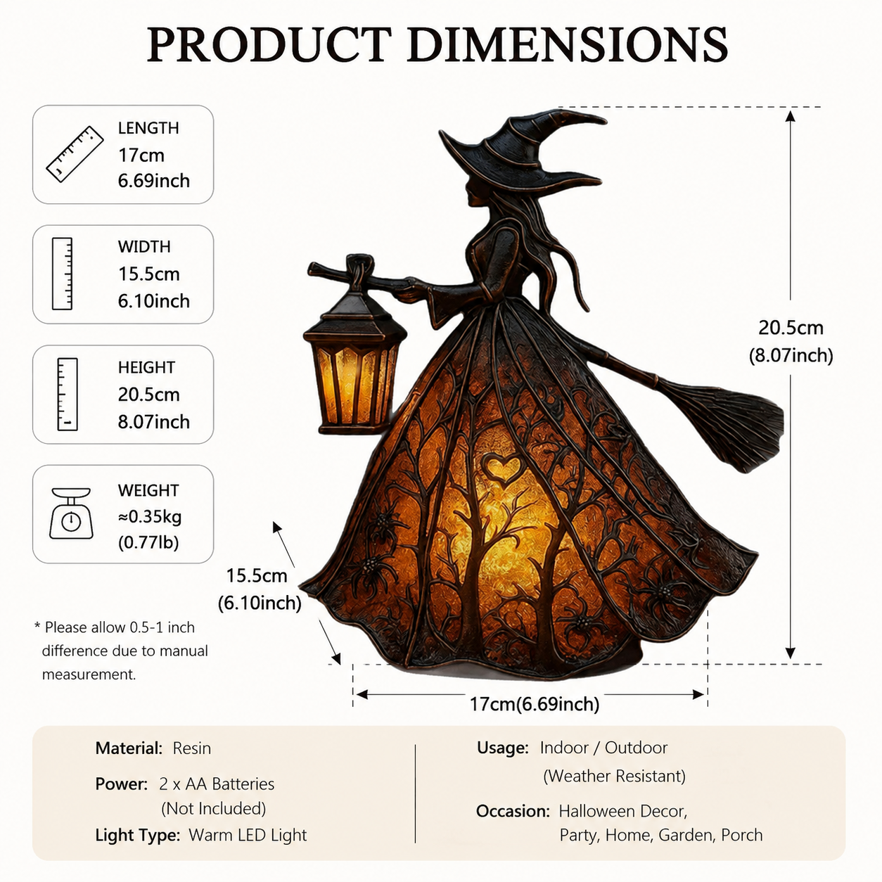 🎃 Enchanted Moonlit Witch Lantern ✨